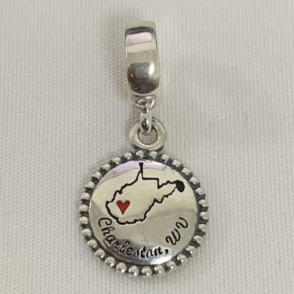 Pandora Charleston, West Virginia Charm, S925 Silver Jewelry